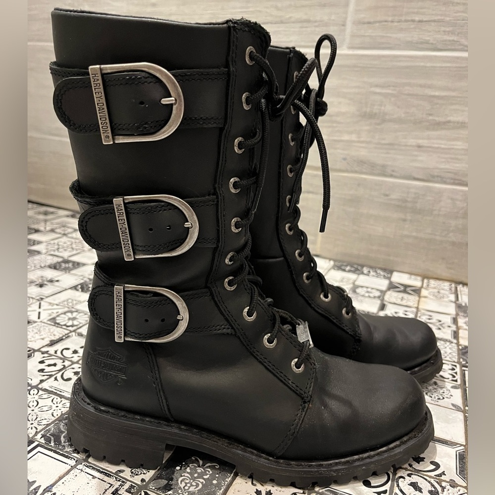 3 Buckle Harley Boots